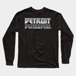 Detroit Destroyers Silver Long Sleeve T-Shirt